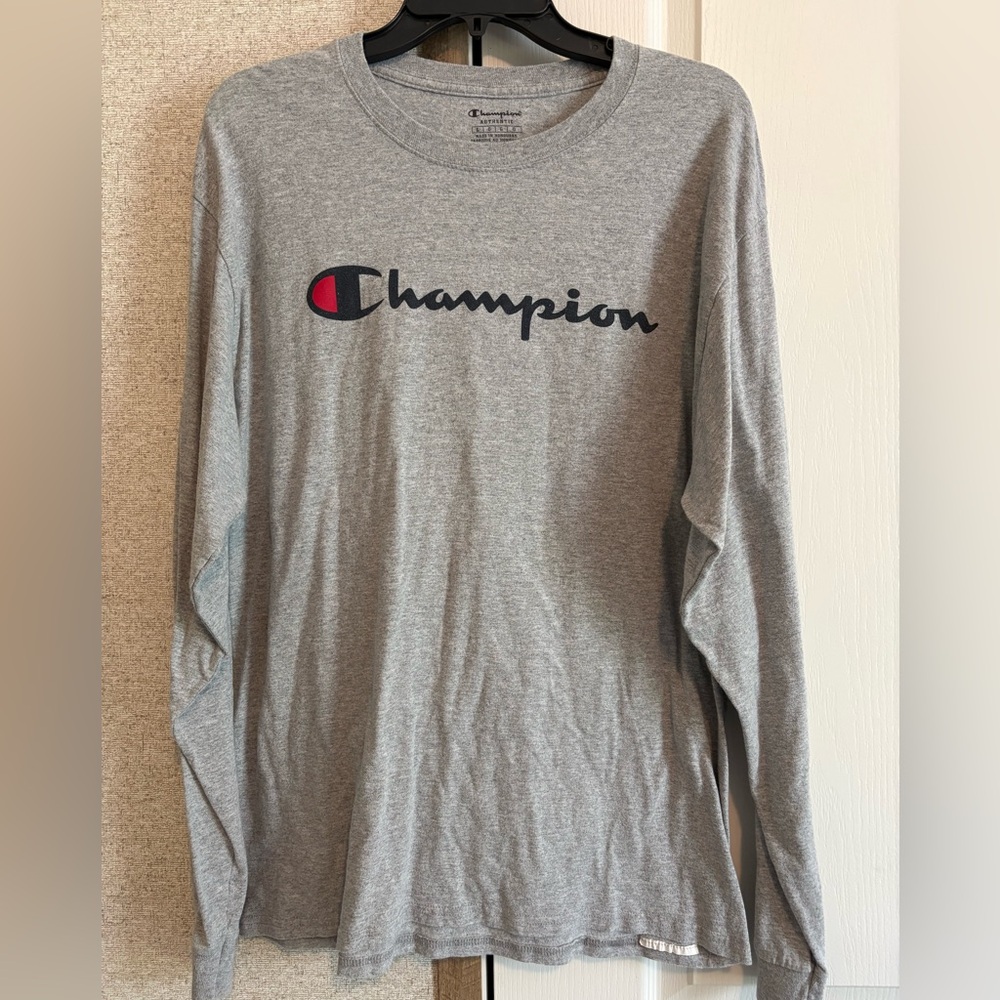 Champion Gray Crewneck Long Sleeve